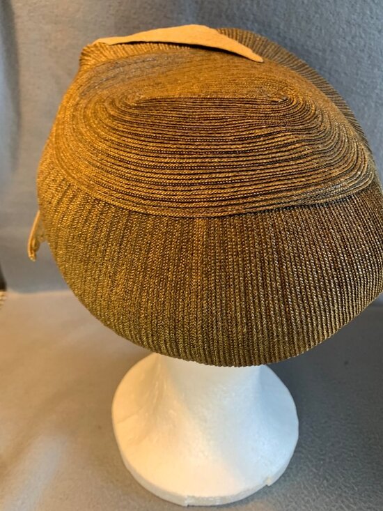 Norman Durand Ladies Brown Metallic Hat Sz 22 Vintage & Elegant main image 14